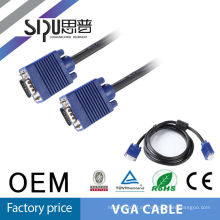 SIPU hochwertige 3 + 6 VGA Kabel mit blauem Nylon Geflecht und gold vergoldete Stecker VGA-Kabel